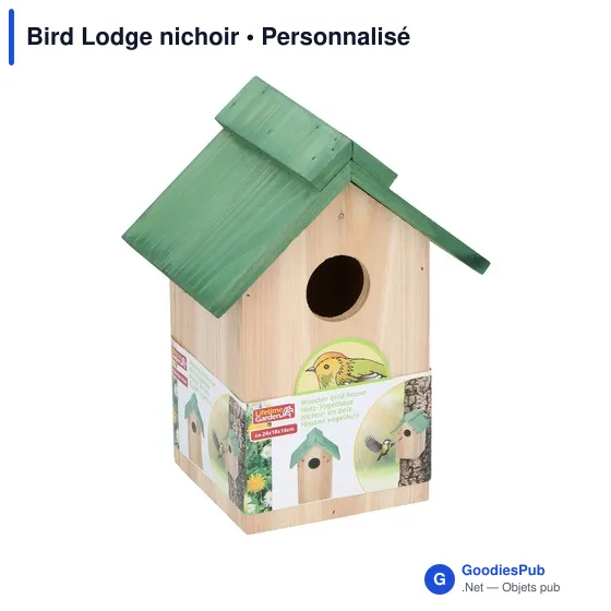 Nichoir en bois personnalisable pour logo - Bird Lodge - Image 2