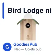 Nichoir en bois personnalisable pour logo - Bird Lodge - Miniature 3