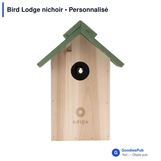 Nichoir en bois personnalisable pour logo - Bird Lodge - Image 3