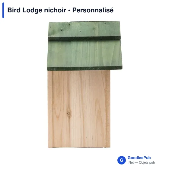 Nichoir en bois personnalisable pour logo - Bird Lodge - Image 4