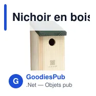 Nichoir en bois personnalisable pour logo - Birdhouse - Miniature 1