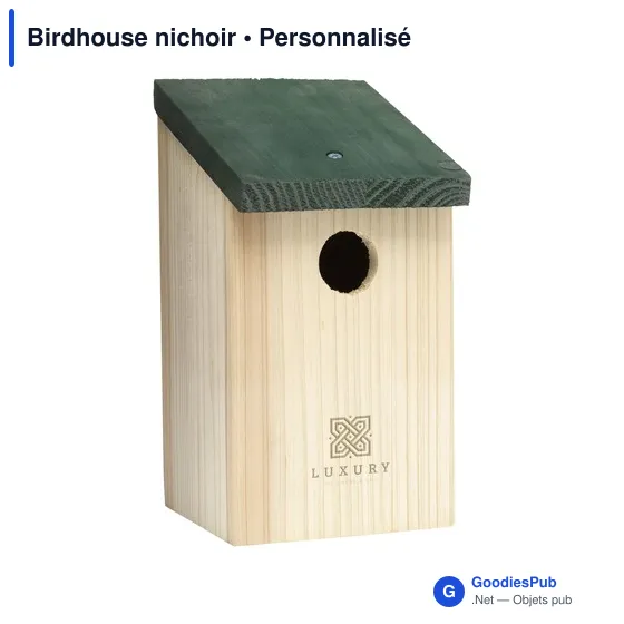 Nichoir en bois personnalisable pour logo - Birdhouse - Image 1