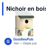 Nichoir en bois personnalisable pour logo - Birdhouse - Miniature 2