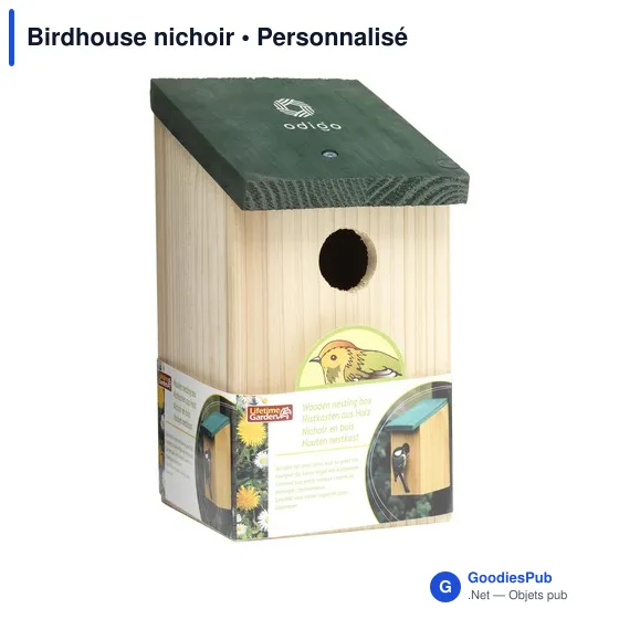 Nichoir en bois personnalisable pour logo - Birdhouse - Image 2