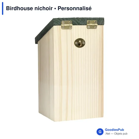 Nichoir en bois personnalisable pour logo - Birdhouse - Image 3