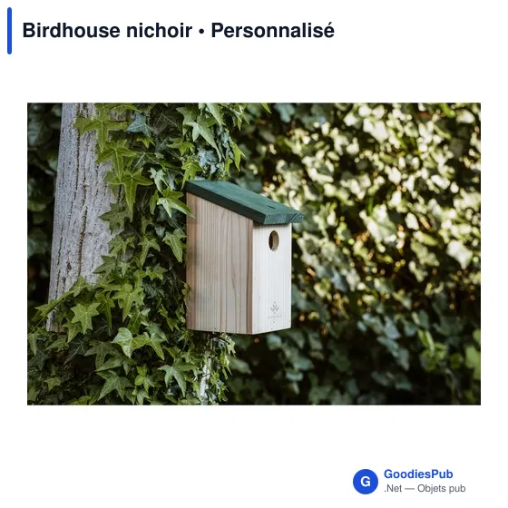 Nichoir en bois personnalisable pour logo - Birdhouse - Image 5