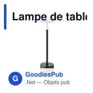 Lampe de table personnalisable BISTRO avec logo - Miniature 1