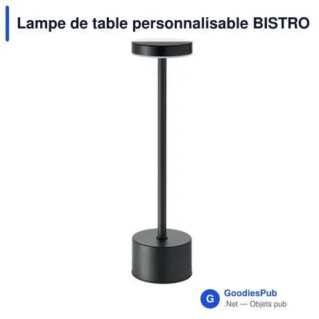 Lampe de table personnalisable BISTRO avec logo