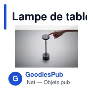 Lampe de table personnalisable BISTRO avec logo - Miniature 2