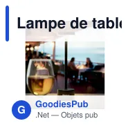 Lampe de table personnalisable BISTRO avec logo - Miniature 3