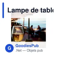 Lampe de table personnalisable BISTRO avec logo - Miniature 4