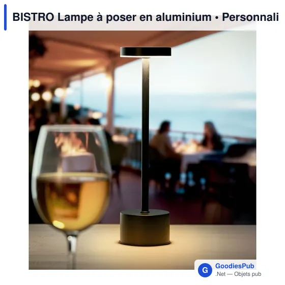 Lampe de table personnalisable BISTRO avec logo - Image 4