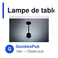 Lampe de table personnalisable BISTRO avec logo - Miniature 8