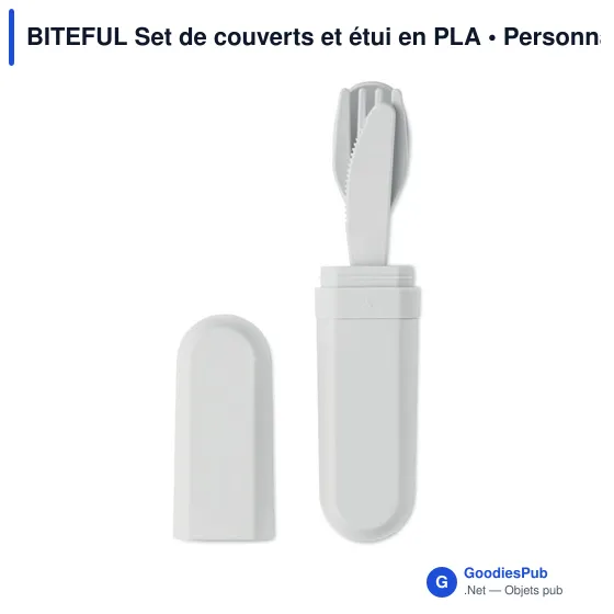 Set de couverts réutilisables personnalisable avec logo - BITEFUL - Image 3