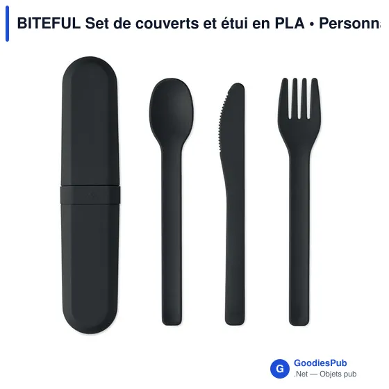 Set de couverts réutilisables personnalisable avec logo - BITEFUL - Image 7