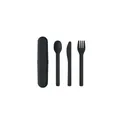 Variante noir - Set de couverts réutilisables personnalisable avec logo - BITEFUL
