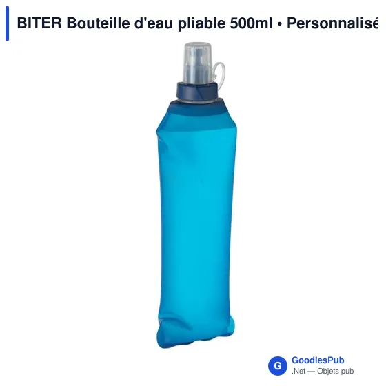 Bouteille d'eau pliable personnalisable 500ml avec logo - BITER - Image 2