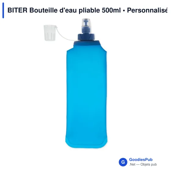 Bouteille d'eau pliable personnalisable 500ml avec logo - BITER - Image 3