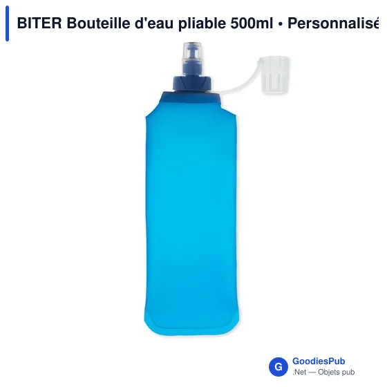 Bouteille d'eau pliable personnalisable 500ml avec logo - BITER - Image 4