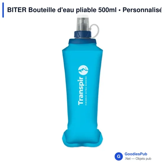 Bouteille d'eau pliable personnalisable 500ml avec logo - BITER - Image 5
