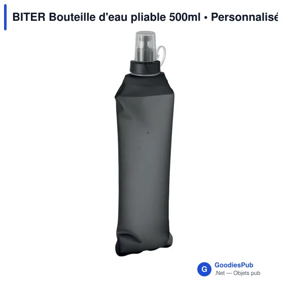 Bouteille d'eau pliable personnalisable 500ml avec logo - BITER - Image 8