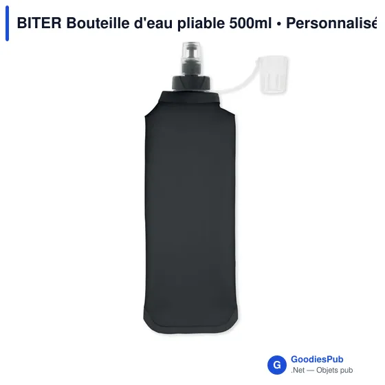 Bouteille d'eau pliable personnalisable 500ml avec logo - BITER - Image 10