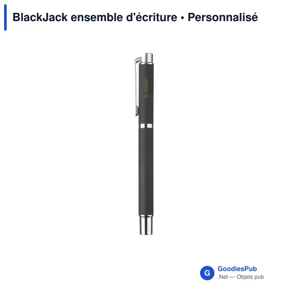 Ensemble d'écriture personnalisable BlackJack avec logo - Image 1