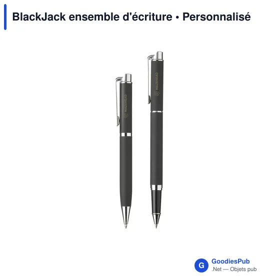 Ensemble d'écriture personnalisable BlackJack avec logo - Image 4