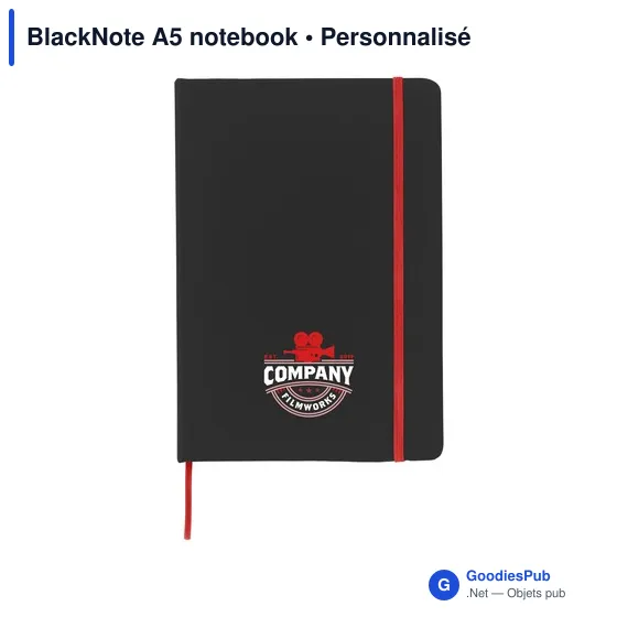 Carnet A5 personnalisable BlackNote avec logo - Image 2