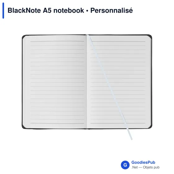 Carnet A5 personnalisable BlackNote avec logo - Image 3