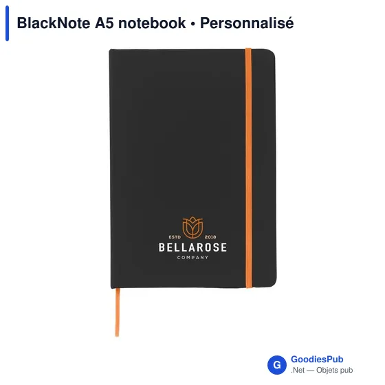 Carnet A5 personnalisable BlackNote avec logo - Image 5