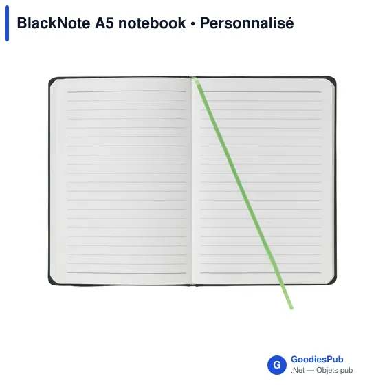 Carnet A5 personnalisable BlackNote avec logo - Image 7