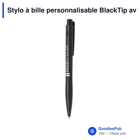 Stylo à bille personnalisable BlackTip avec logo