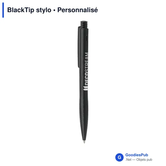 Stylo à bille personnalisable BlackTip avec logo - Image 2