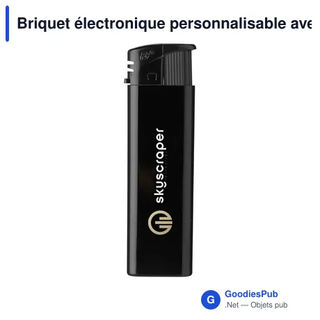 Briquet électronique personnalisable avec logo - BlackTop