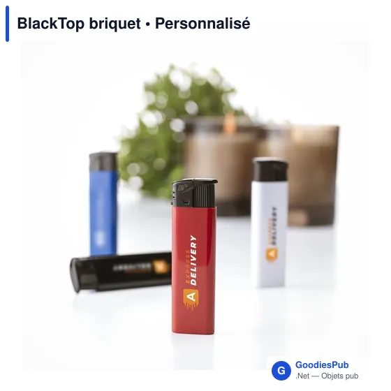 Briquet électronique personnalisable avec logo - BlackTop - Image 3