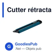 Cutter rétractable personnalisable BLADE avec logo - Miniature 1
