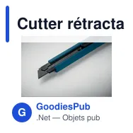 Cutter rétractable personnalisable BLADE avec logo - Miniature 4