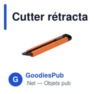 Cutter rétractable personnalisable BLADE avec logo - Miniature 5