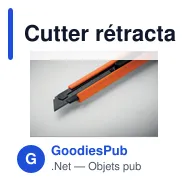 Cutter rétractable personnalisable BLADE avec logo - Miniature 8