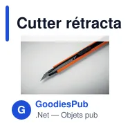 Cutter rétractable personnalisable BLADE avec logo - Miniature 5