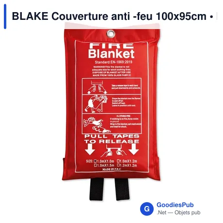 BLAKE Couverture anti -feu 100x95cm