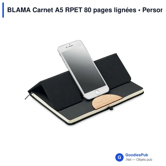 BLAMA Carnet A5 RPET 80 pages lignées - Image 3