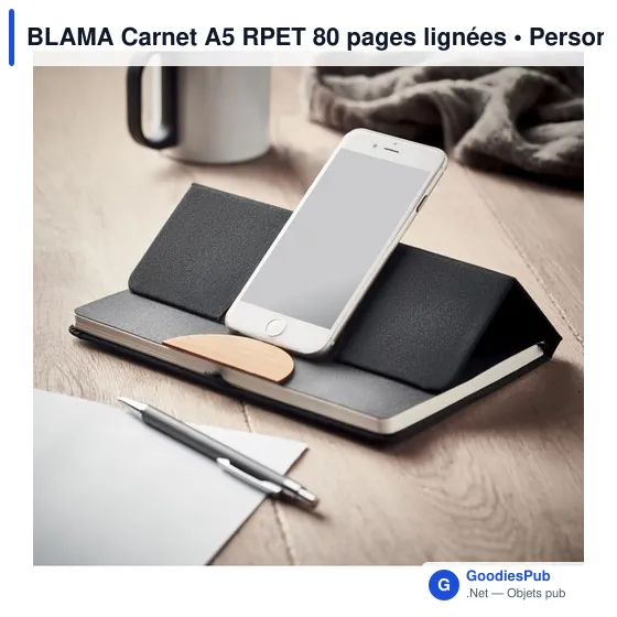 BLAMA Carnet A5 RPET 80 pages lignées - Image 7