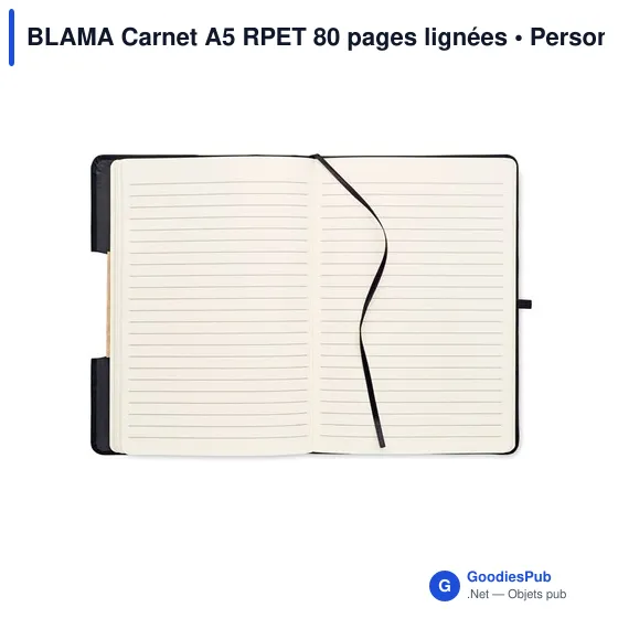 BLAMA Carnet A5 RPET 80 pages lignées - Image 8