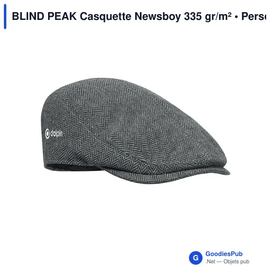 Casquette Newsboy personnalisable avec logo - BLIND PEAK - Image 11