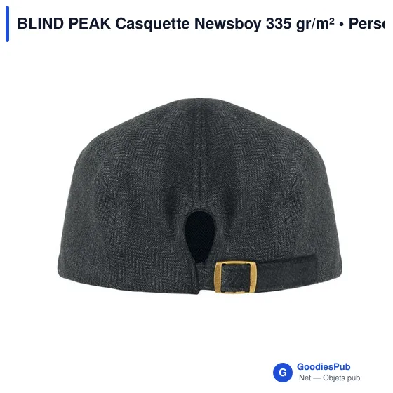 Casquette Newsboy personnalisable avec logo - BLIND PEAK - Image 3