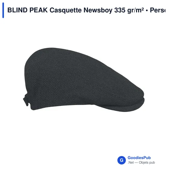 Casquette Newsboy personnalisable avec logo - BLIND PEAK - Image 4