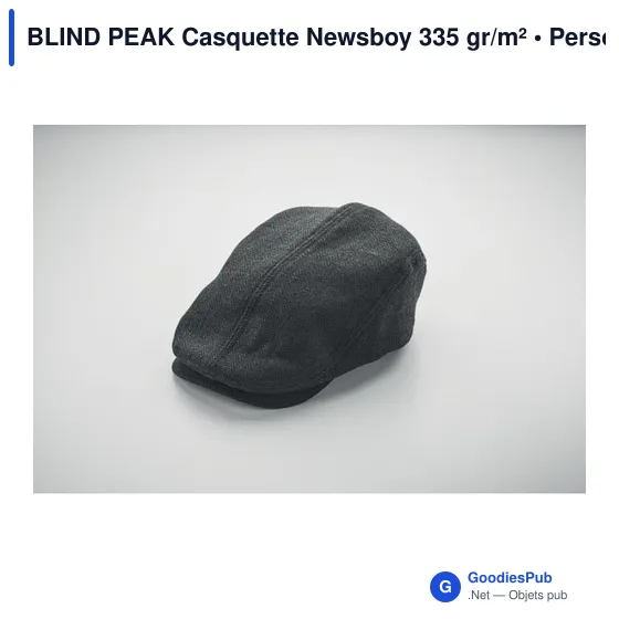Casquette Newsboy personnalisable avec logo - BLIND PEAK - Image 7