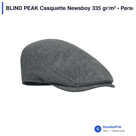 Casquette Newsboy personnalisable avec logo - BLIND PEAK - Image 8